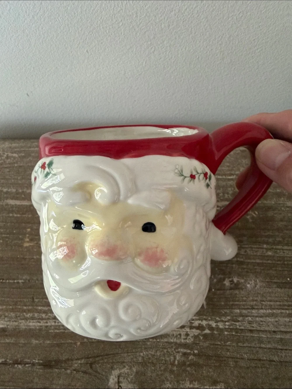 Pfaltzgraff Santa Mug Winterberry